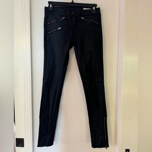 Black Rag & Bone Skinny Pants with Zipper Details